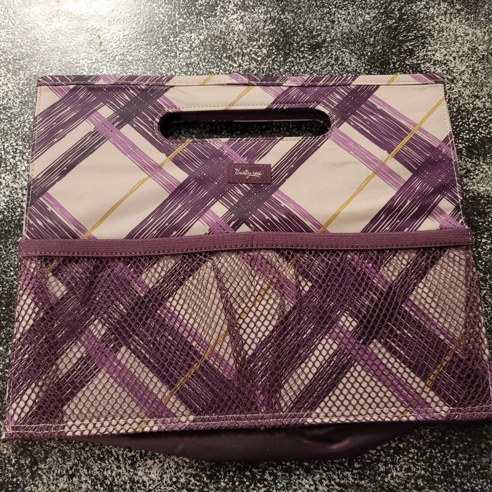 Thirty-One Fold N' File (Plum Plaid)